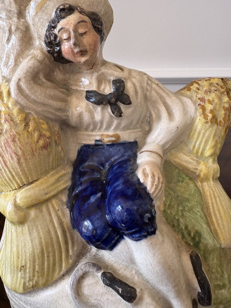 Antique Victorian Staffordshire Flatback Figure - Image 4